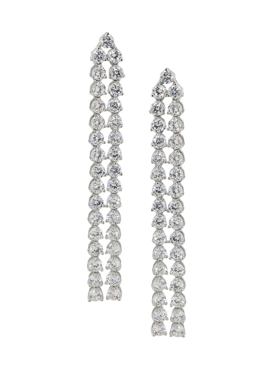 Women's Sophie Sterling Silver & Cubic Zirconia Drop Earrings - Silver | Saks Fifth Avenue