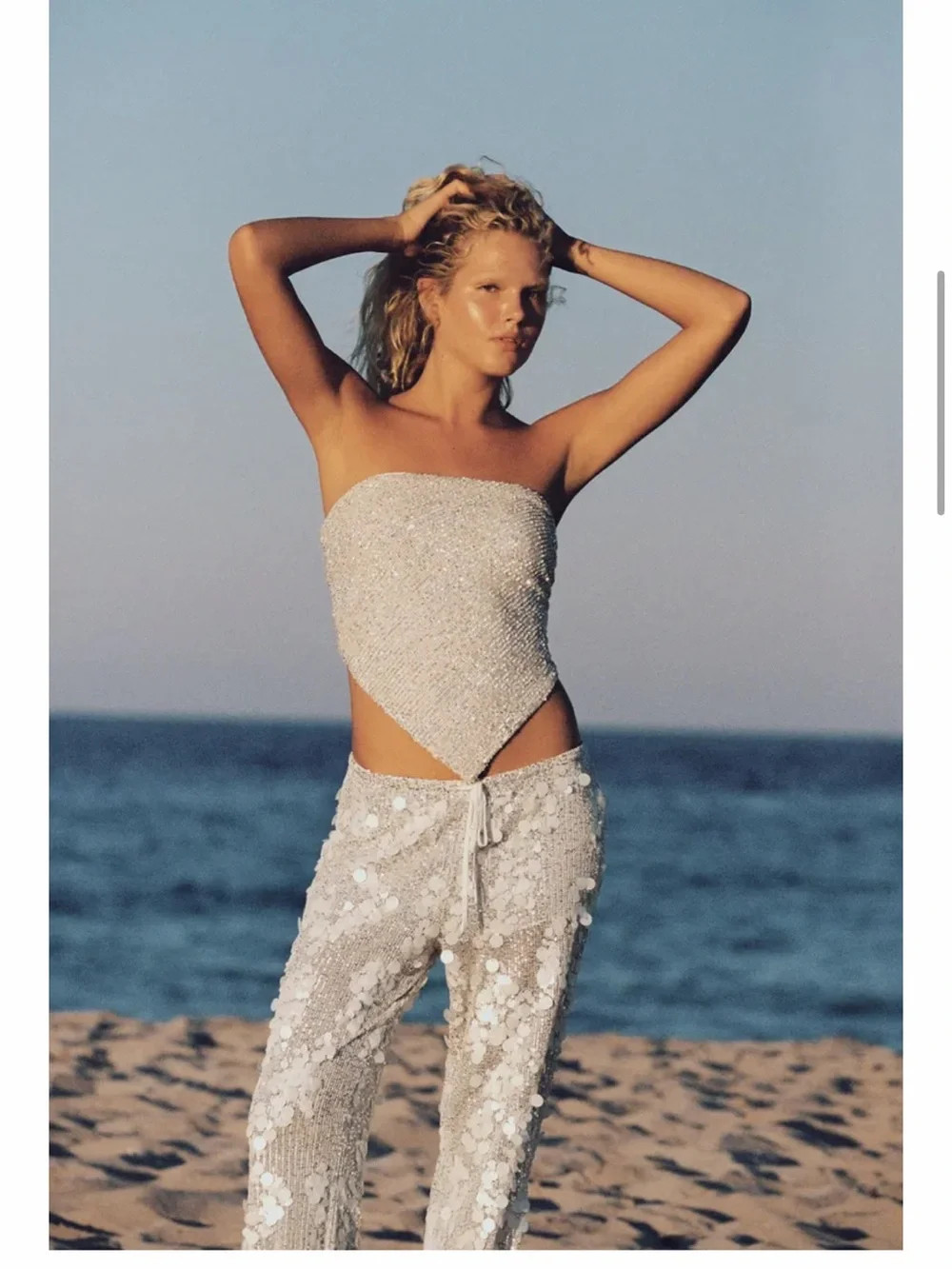 Zara sequin flowy pants. XS-S | Poshmark