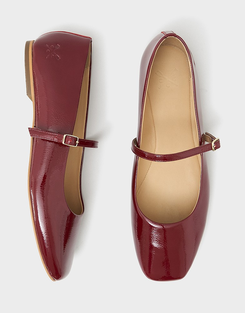 Classic Mary Jane Shoe in Red | Crew Clothing (UK)