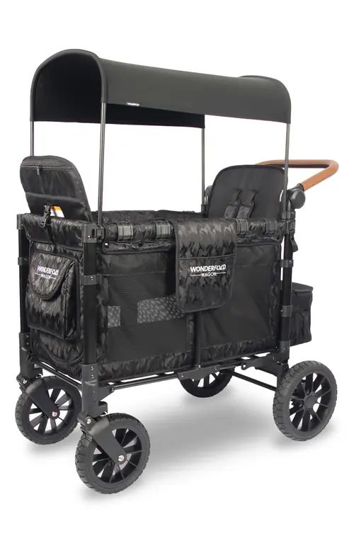 WonderFold W2 Luxe 2-Passenger Multifunctional Stroller Wagon in Elite Black Camouflage at Nordstrom | Nordstrom
