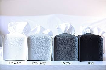 Tissue Box Cover Holder, Square with Bottom Belt by Carrot's Den - PU Leather Decorative Organize... | Amazon (US)