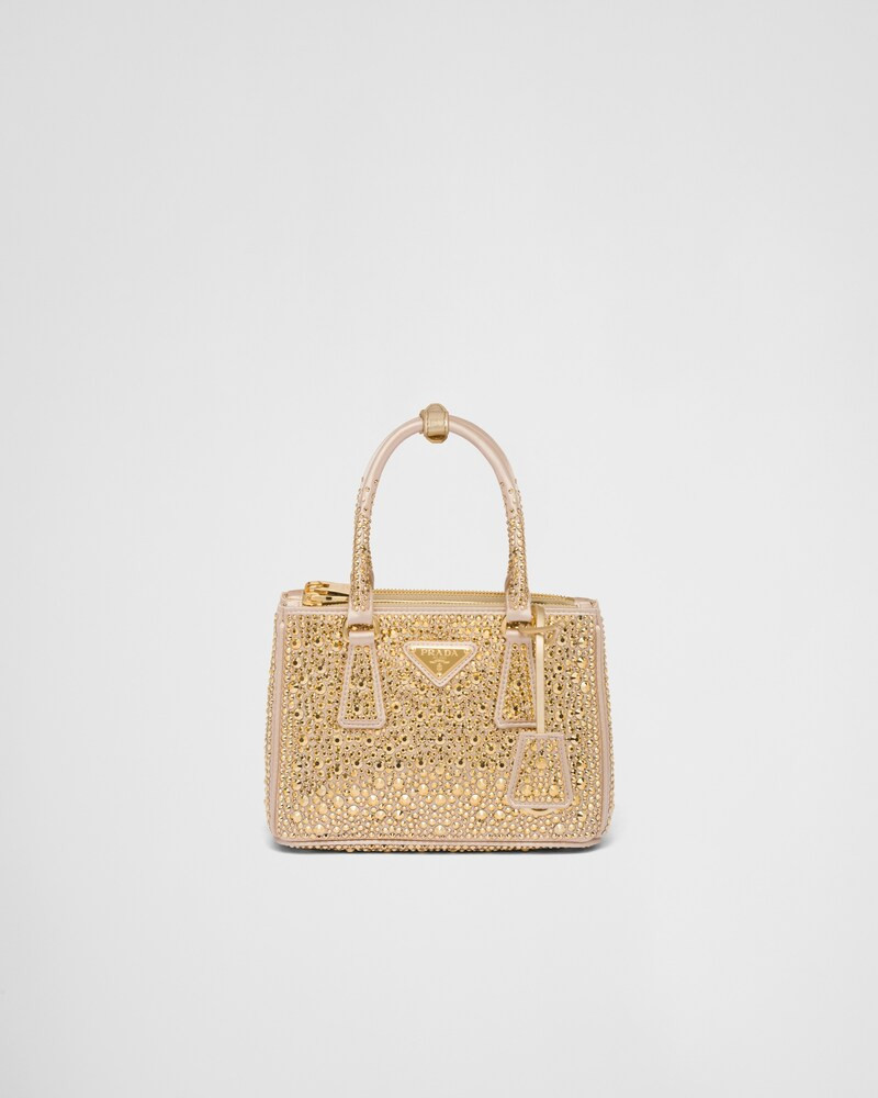 Prada Galleria satin mini-bag with crystals | Prada Spa US