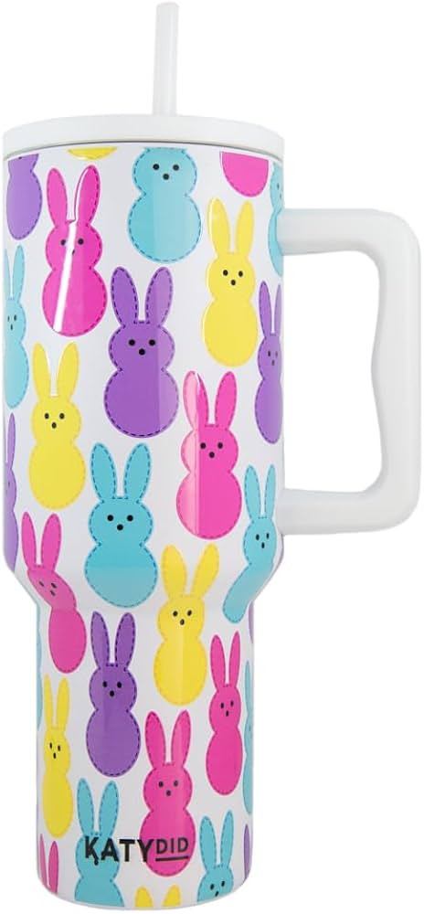 KATYDID 38oz Stainless Steel Tumbler with Handle and Straw - Dishwasher Safe Insulated Tumbler fo... | Amazon (US)