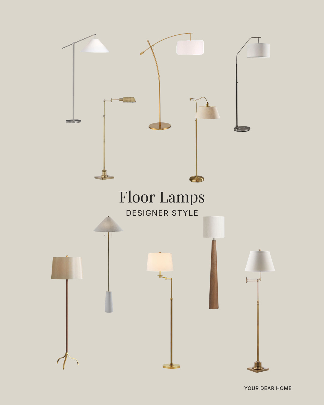 Designer-approved floor lamps that add height, warmth, and serious polish to any room. I always say if your space feels flat, you probably need a tall lamp in the corner. These are timeless shapes you won’t regret. ✨ 

 #LTKHome