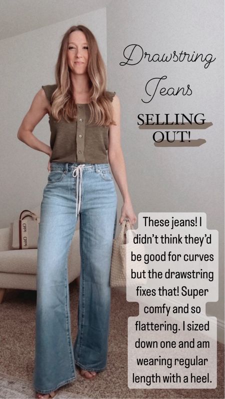 Completely obsessed with these amazing tie waist jeans! So flattering! I’m 5’3 and sized down one size. 

#LTKSeasonal #LTKStyleTip #LTKxMadewell