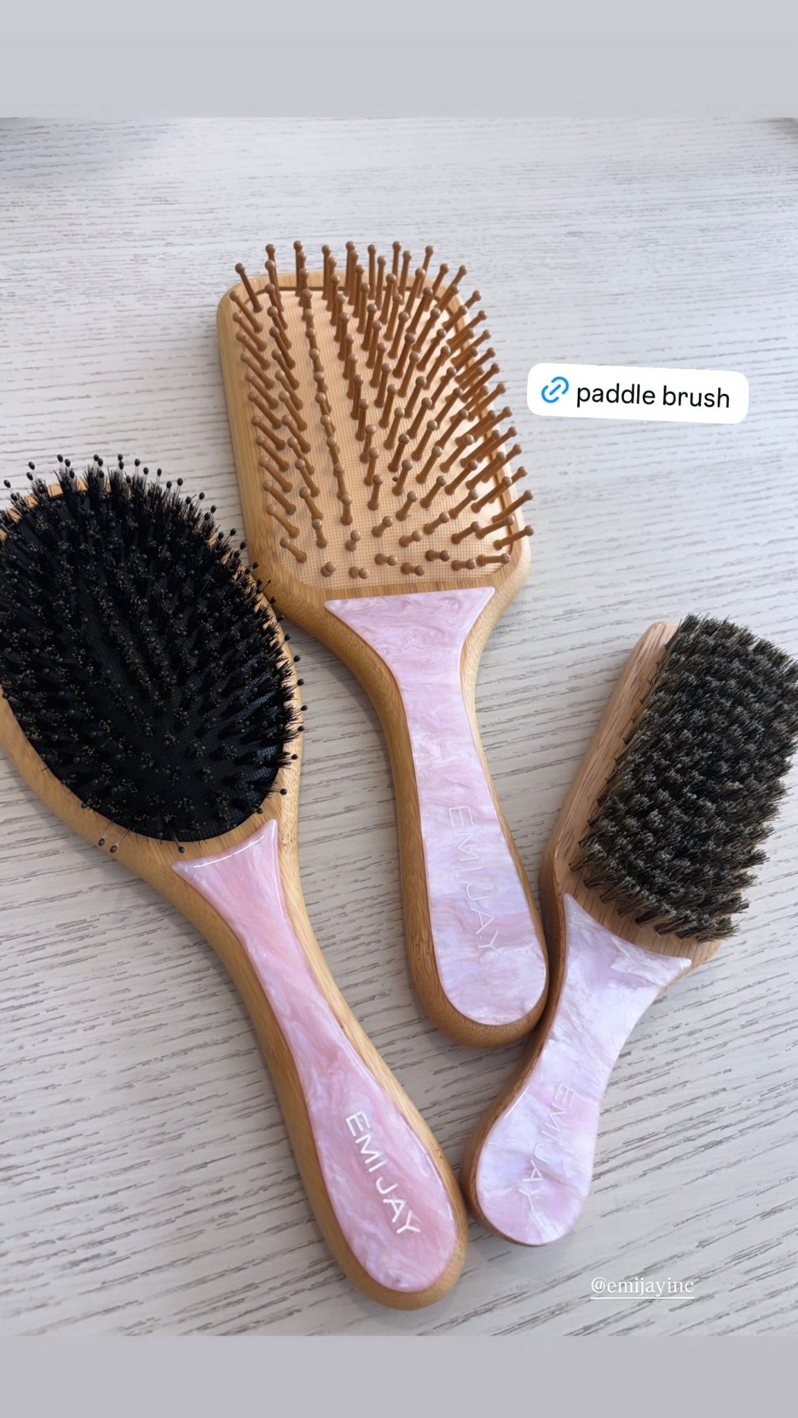 Emi Jay makes brushes now and they’re so cute! You can even get some personalized. 

These would be great gifts, too! Comes in multiple colors.

#LTKBeauty #LTKgrwm #LTKselfcare