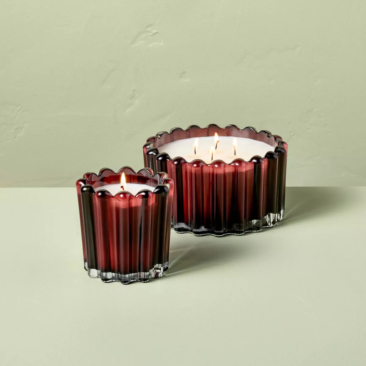 4 Wick Ribbed Glass Jar Candle 22oz - Hearth & Hand™ with Magnolia | Target