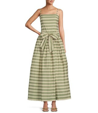 x The Style Bungalow South Ocean Bow Detail Striped Maxi Dress | Dillard's