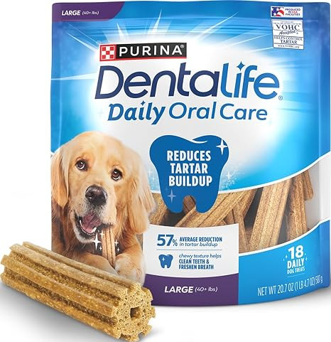 Purina DentaLife Made in USA Facilities Large Dog Dental Chews, Daily - 18 ct. Pouch | Amazon (US)
