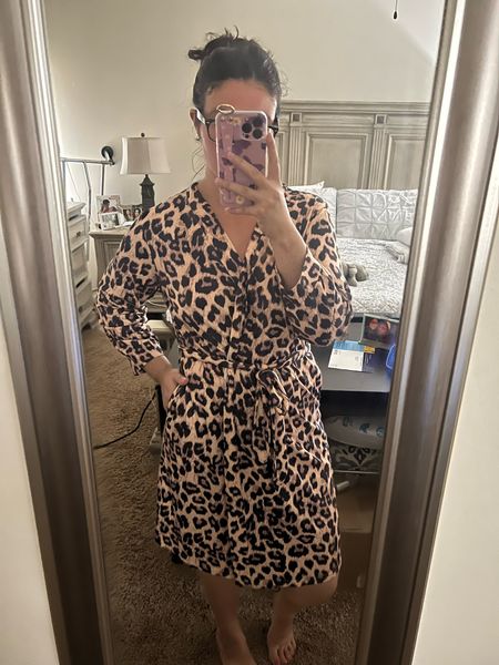 This leopard robe is so soft and comfy! I love it! I bought when I was pregnant for hospital, But i still wear it! Wearing size L

#LTKfindsunder50 #LTKfamily #LTKsalealert