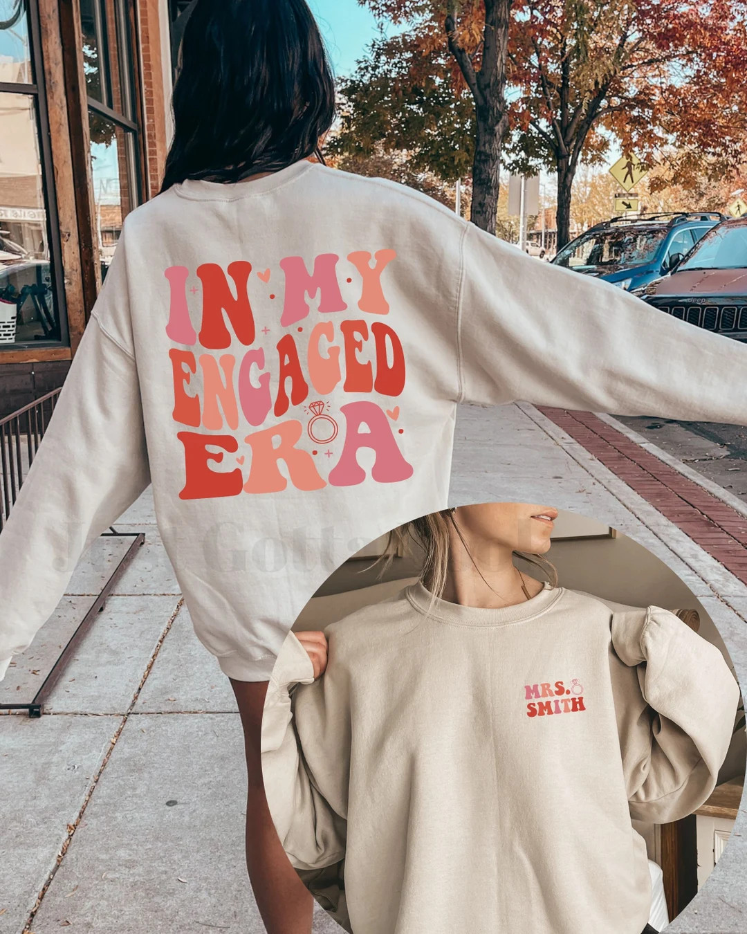 Personalized in My Engaged Era Sweatshirt, Wedding Gift, Engagement Gift for Her, Custom Bride Sh... | Etsy (US)