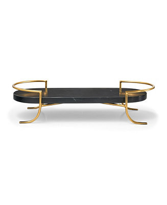 Farrah Oval Marble Tray | Macy's