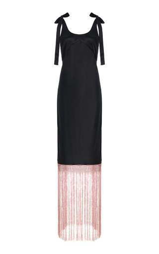 Virginia Fringed Crepe Midi Dress | Moda Operandi (Global)