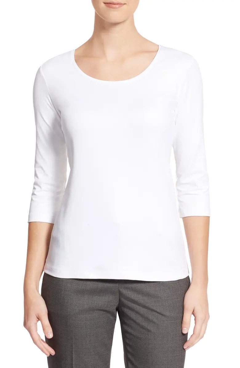 Scoop Neck Stretch Jersey Top | Nordstrom