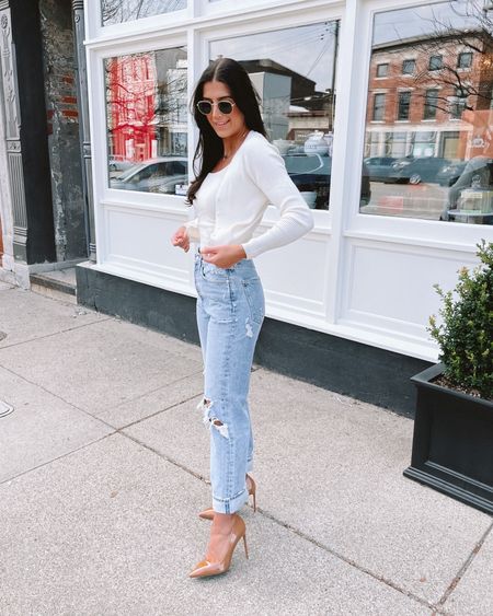 Casual outfit ideas - weekend outfit inspo - fall denim - jeans for fall- ripped jeans - fall outfits ideas - white sweater - OOTD - boy mom


#LTKfindsunder50 #LTKstyletip #LTKSeasonal