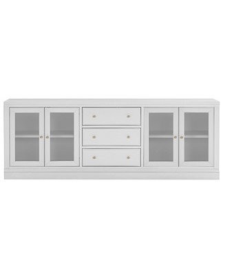 Amren 85" Wooden 4 Doors Console Table - Macy's | Macy's