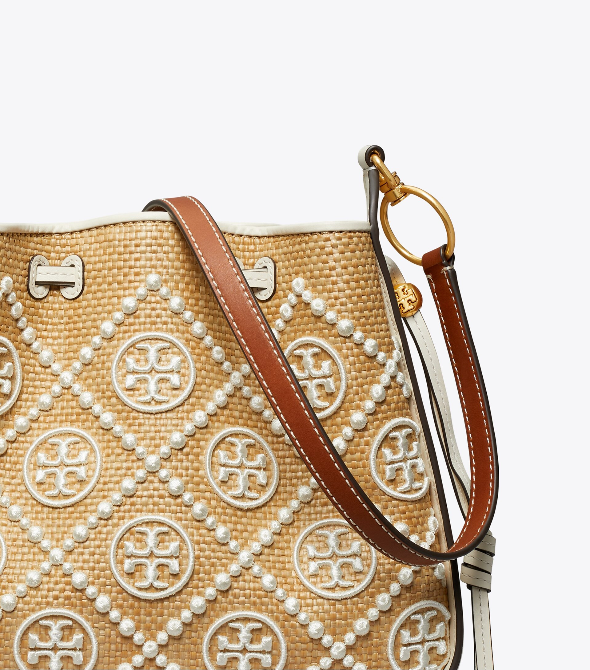 T Monogram Straw Bell Bag | Tory Burch (US)