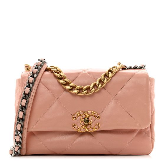 Goatskin Quilted Medium Chanel 19 Flap Light Pink | FASHIONPHILE (US)