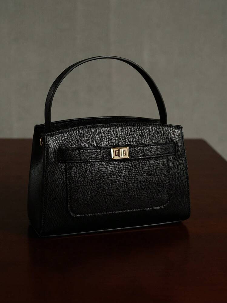 MOTF PREMIUM WOMEN'S BLACK SIMPLE & VERSATILE COMMUTER HANDBAG, ELEGANT BAG, BAG FOR WOMEN ELEGANT, LUXURY, BEST MOTHER'S DAY GIFTS WOMEN, BUSINESS CASUAL WOMAN BAG PERFECT FOR OFFICE BUSINESS AND WORK | SHEIN