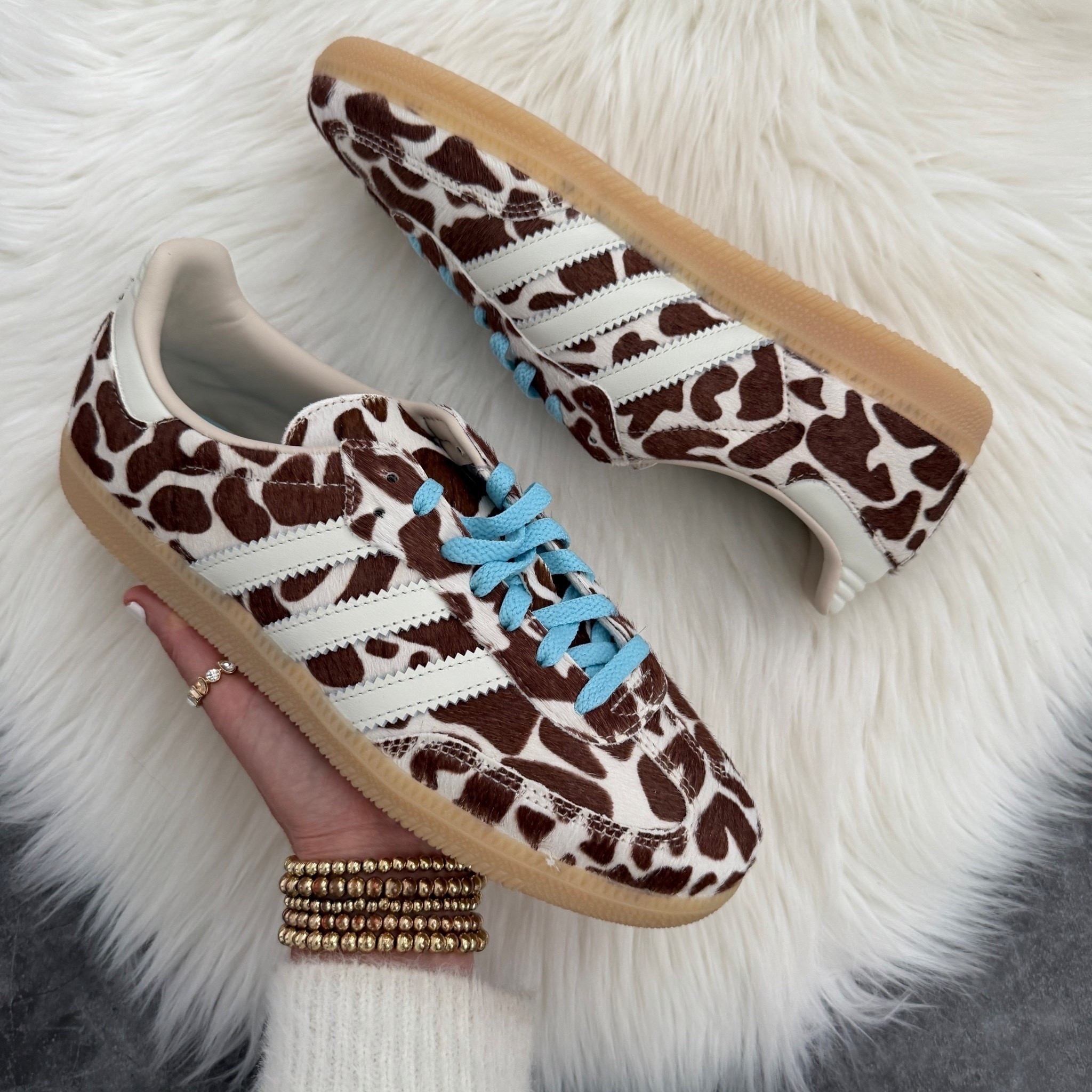 Adidas handball spezial animal print sneaker and went down a half size 