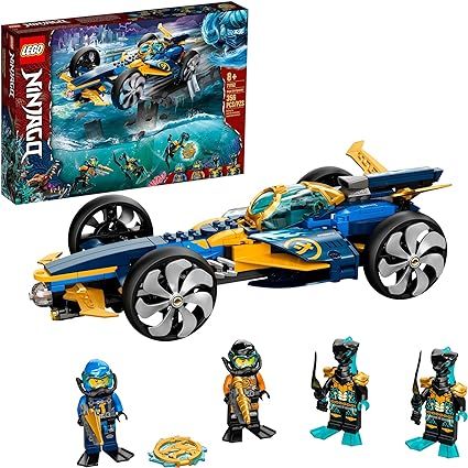 LEGO NINJAGO Ninja Sub Speeder 71752 Building Kit; Amphibious Car Toy with NINJAGO Cole and Jay M... | Amazon (US)