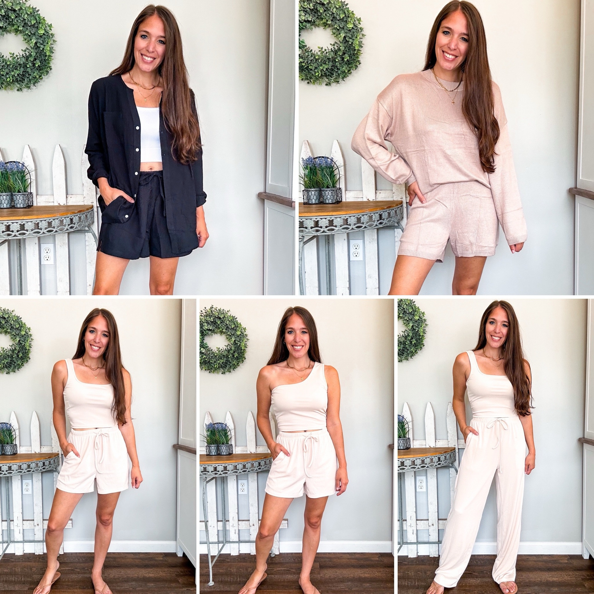 Amazon sets that are crazy comfy! 
Black set 30% off plus 20% off coupon size small 
Sweater set 15% off coupon size small 
4 piece set! Size small! 26% off plus 10% off coupon 

#LTKFindsUnder50 #LTKStyleTip #LTKFindsUnder100