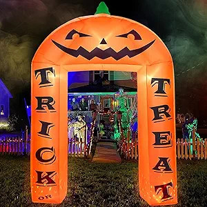 Rocinha 8 FT Halloween Inflatable Pumpkin Archway Decor, Pumpkin Inflatable Yard Decoration with ... | Amazon (US)