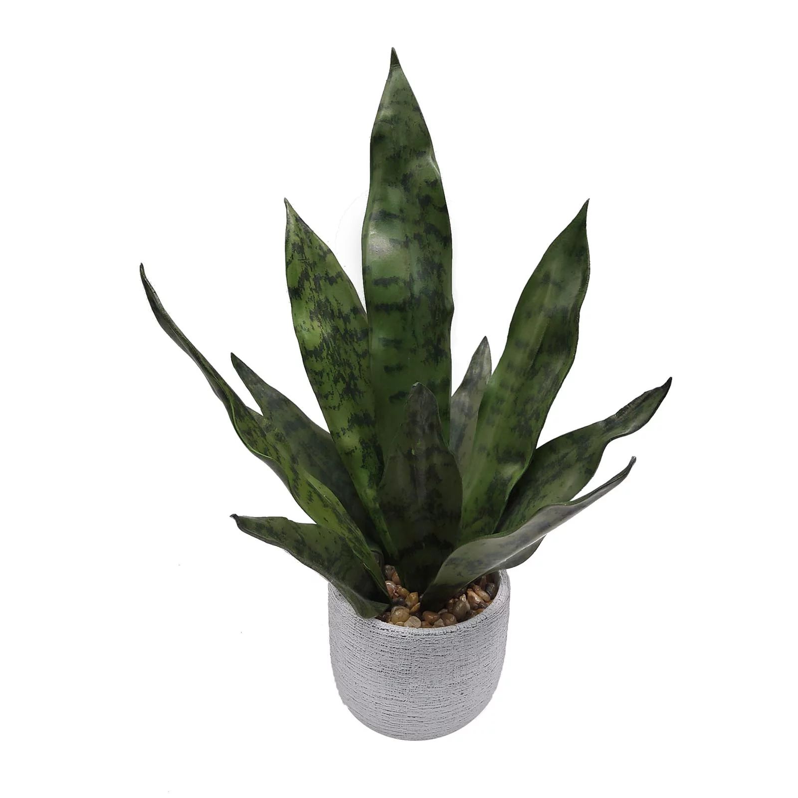 Mainstays 19" Artificial Snake Plant Decor in Pot, Green Color. | Walmart (US)