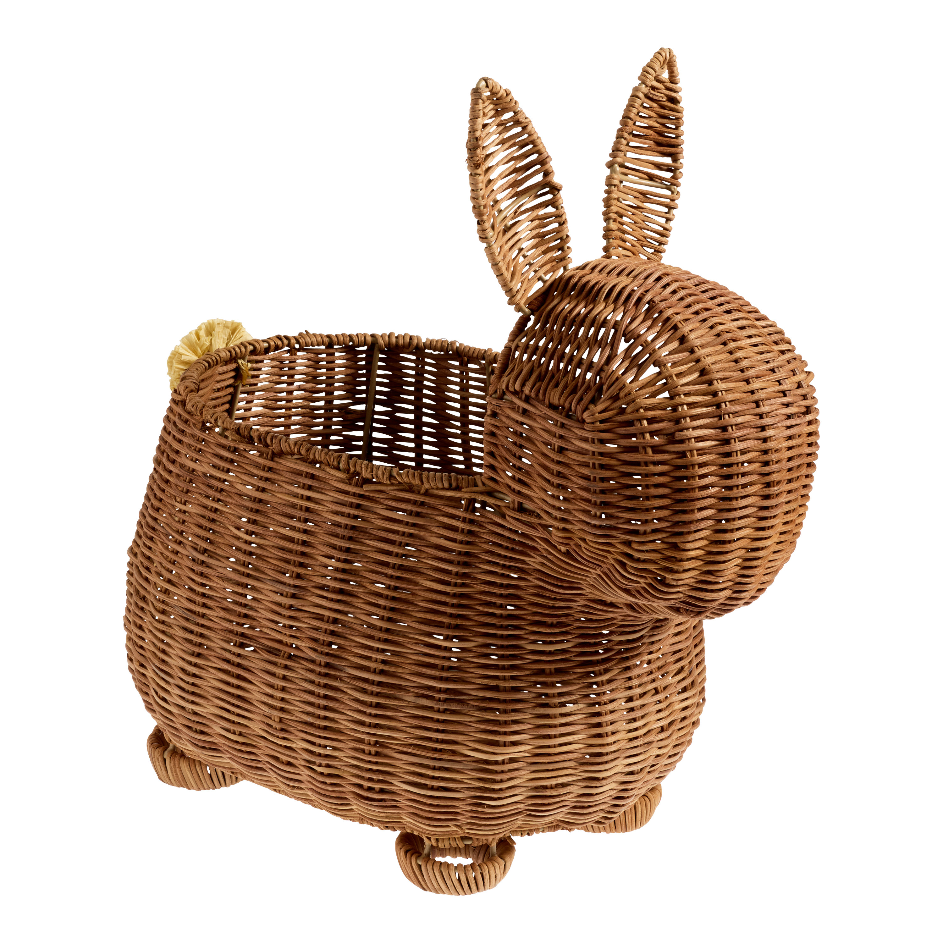 Natural Rattan Bunny Shaped Basket | World Market