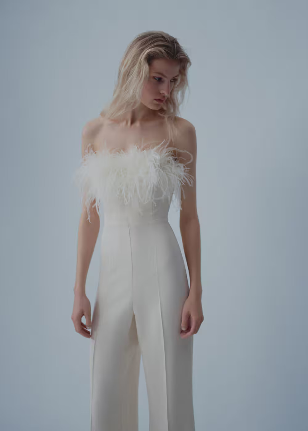 Tube jumpsuit with feathers -  Women | Mango USA | MANGO (US)