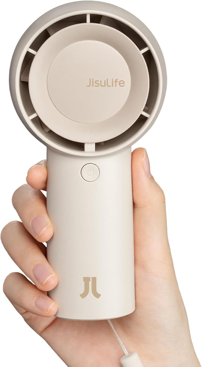 JISULIFE Handheld Portable Turbo Fan [16H Max Cooling Time], 4000mAh USB Rechargeable Personal Ba... | Amazon (US)