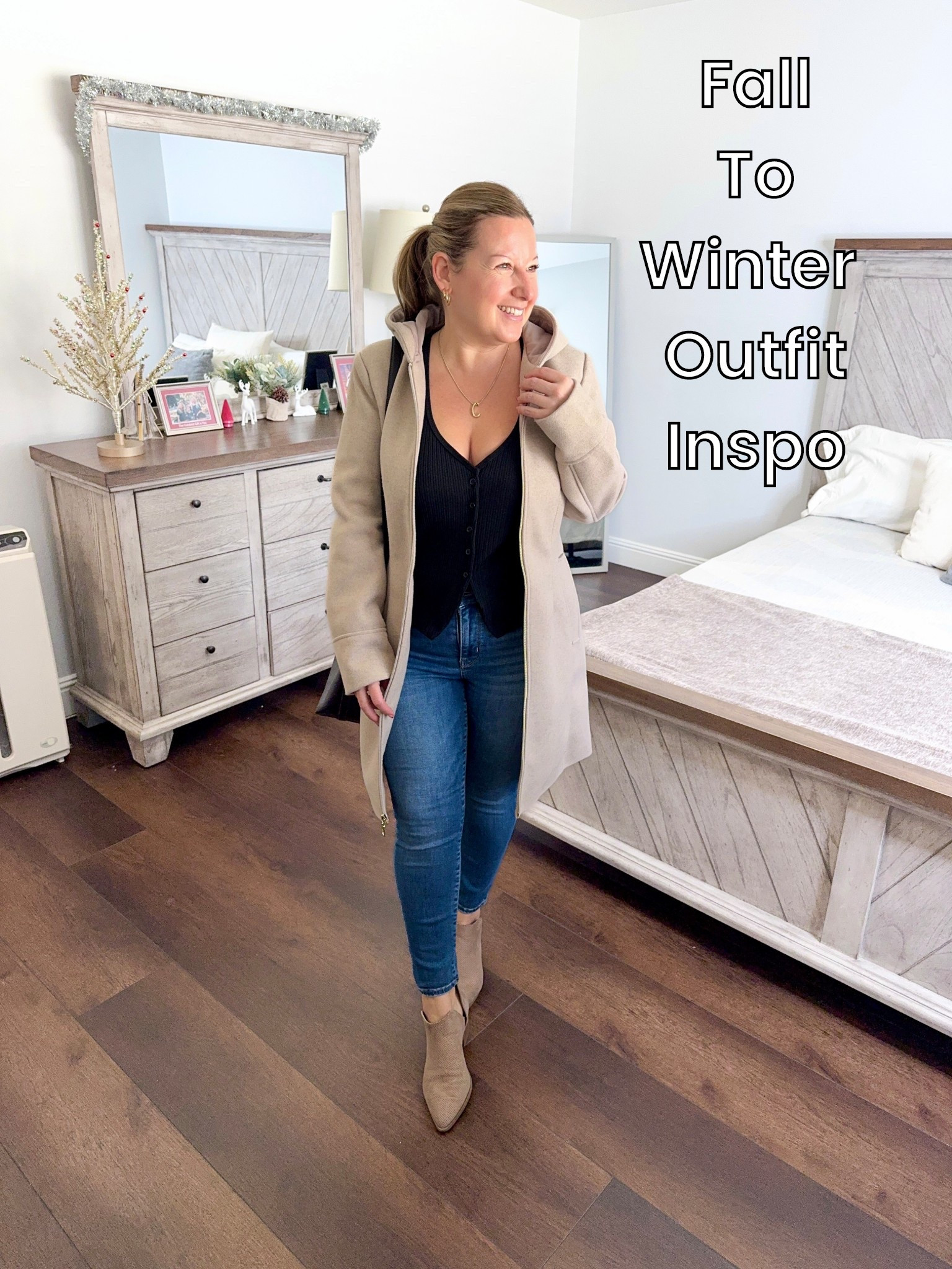 Day 22 of 25 • Styling My Closet for Fall 🍂✨ and easing right into Winter ❄️
If you have a favorite top you loved wearing all summer… don’t pack it away just yet! You can absolutely still wear it now — just layer on a cute jacket, add ankle boots, and you’ve got the perfect cozy, transitional look 👀 

#LTKOver40 #LTKSeasonal #LTKPetite