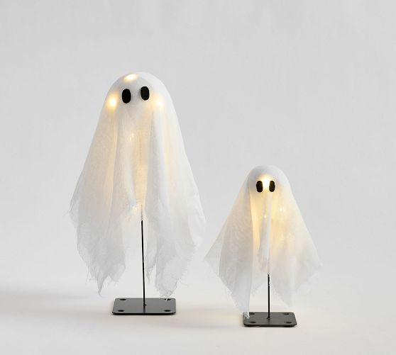 Lit Mini Ghosts - Set of 2 | Pottery Barn (US)