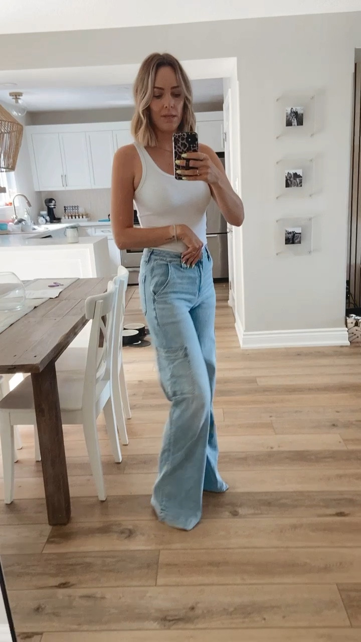 Jeans you will want to live in! BONUS tall girl approved length! FIT NOTE: size down. I am 5’9.5 wearing a size 2 extra long  

#LTKFind #LTKunder100 #LTKcurves