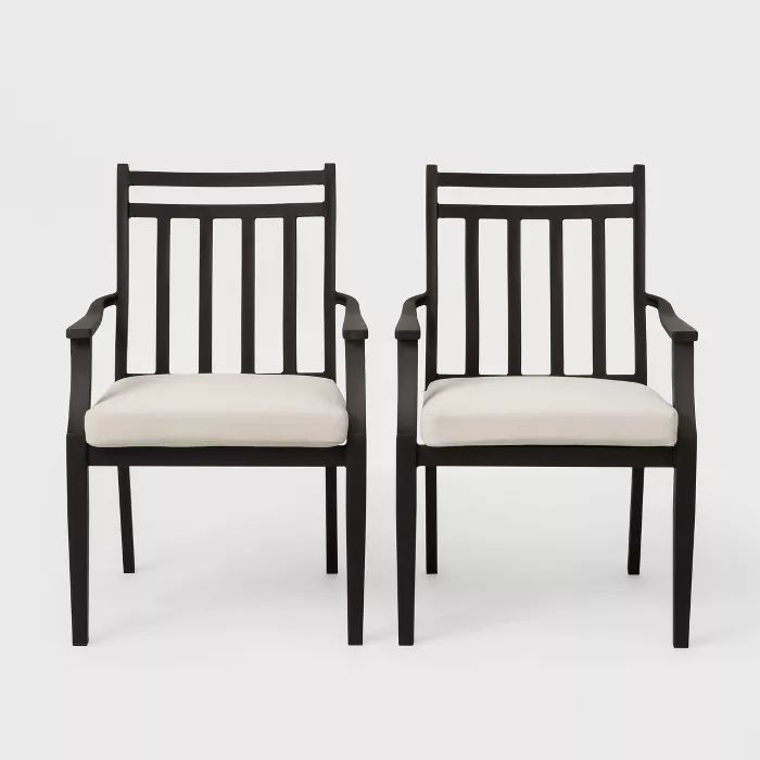 Fairmont 2pk Stationary Patio Dining Chair - Linen - Threshold™ | Target
