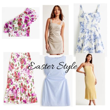 Easter or wedding guest dresses. Floral and pastel style from Abercrombie. 

#LTKparties #LTKsalealert #LTKwedding