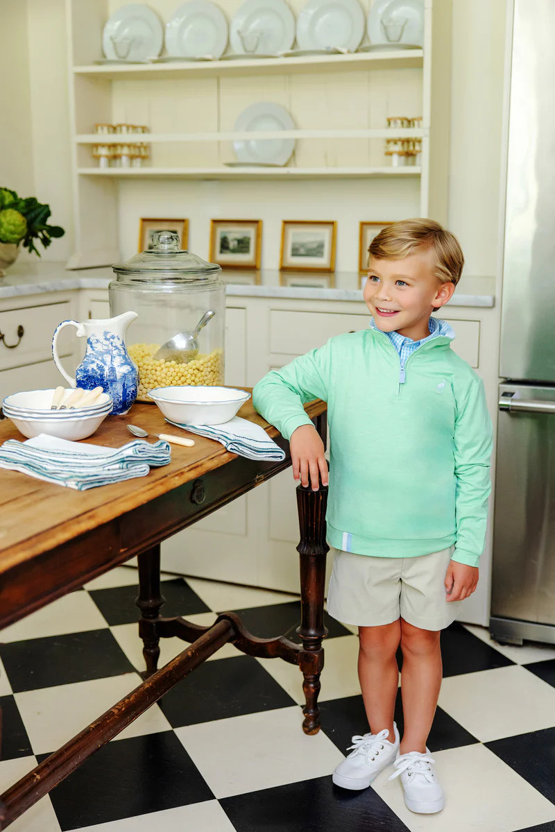 Prepletic™ Hayword Half-Zip - Grace Bay Green with Beale Street Blue S | The Beaufort Bonnet Company