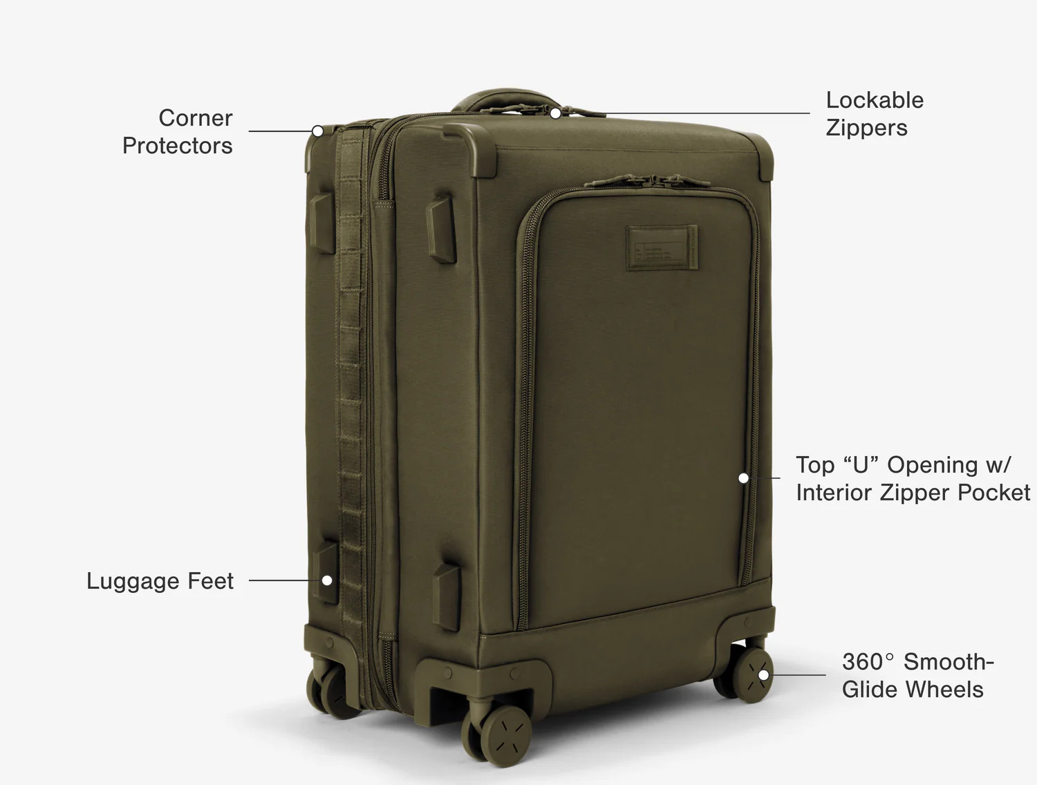 Sydney Checked Rolling Luggage - Large Check-In Suitcase | Dagne Dover