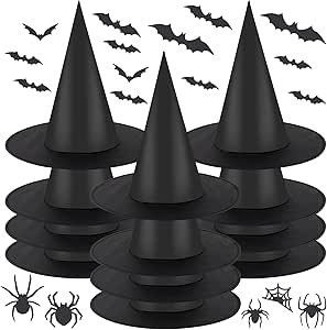 12Pcs Halloween Witch Hat, Witch Hats Bulk for Halloween Indoor Outdoor Decorations Halloween Par... | Amazon (CA)