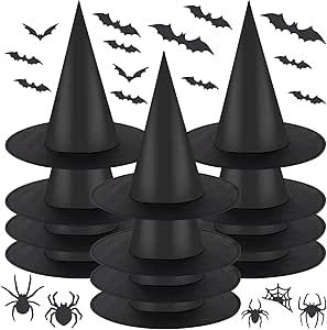 12Pcs Halloween Witch Hat, Witch Hats Bulk for Halloween Indoor Outdoor Decorations Halloween Par... | Amazon (CA)