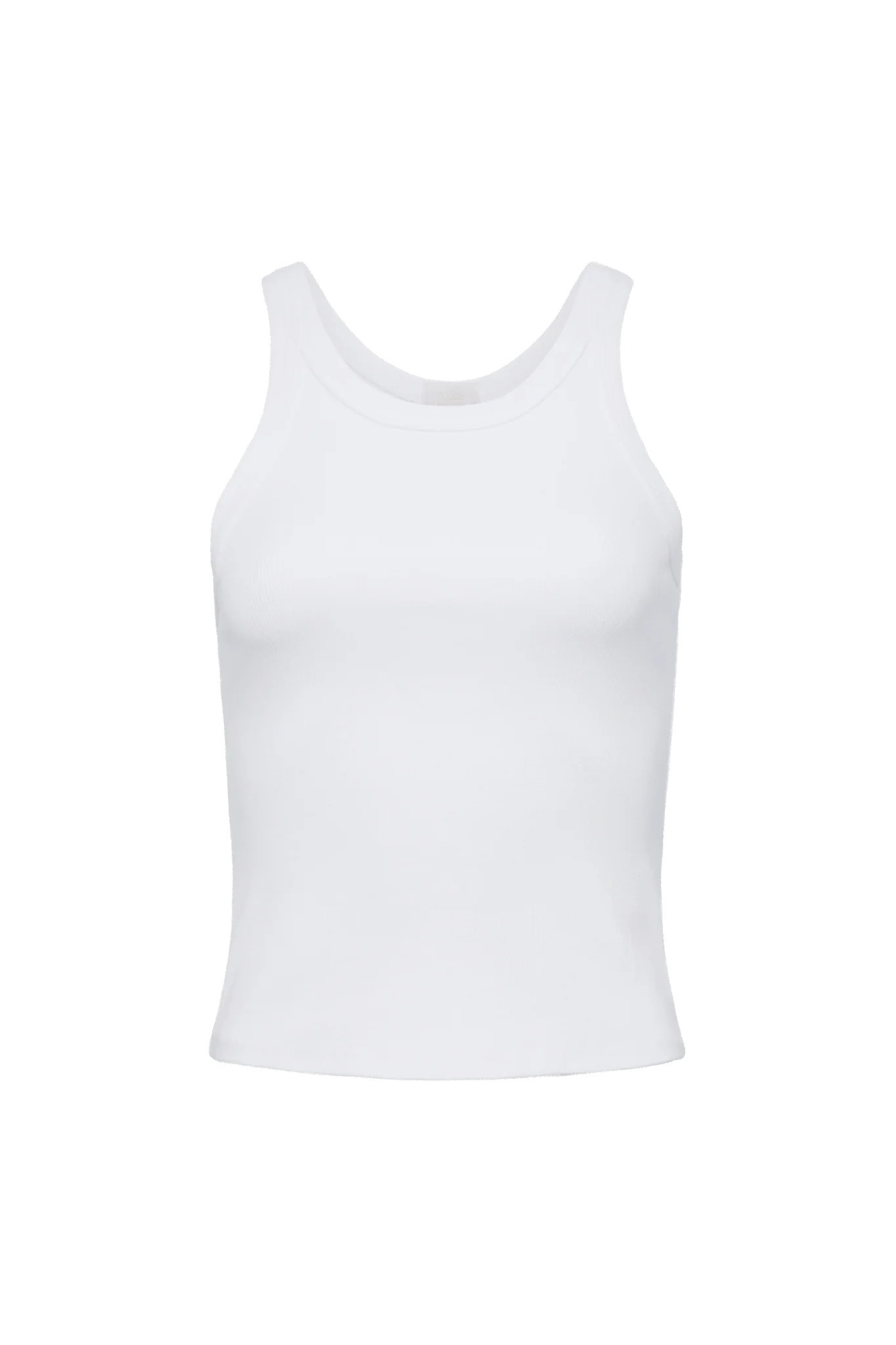 Essential Rib Tank | White | Nuuds US