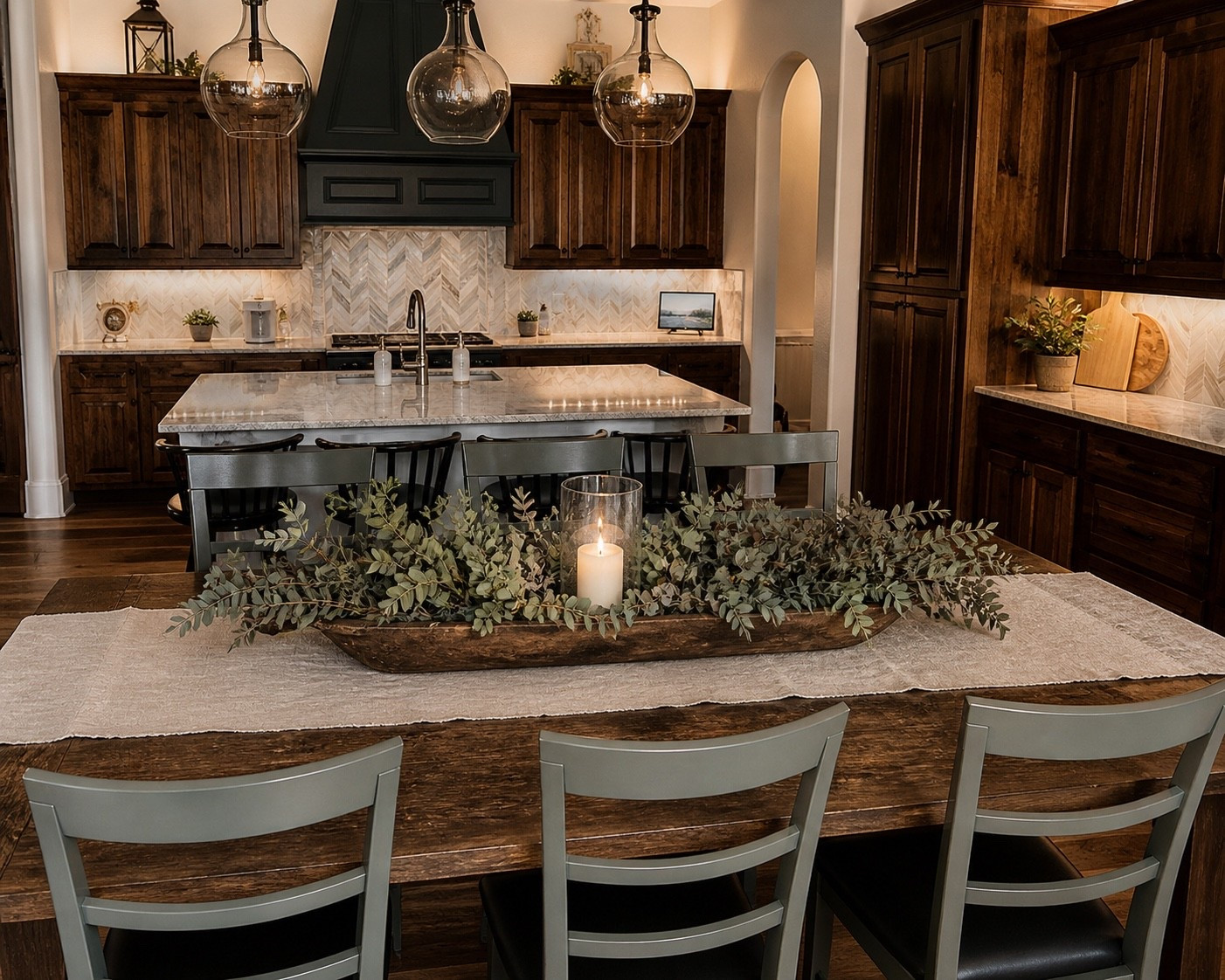 Creating that warm RH-meets-Napa feel with layered neutrals, organic textures, and muted greenery that works year-round. The soft linen runner + oversized dough bowl completely transformed this space without making it feel overstyled.

Everything linked — from the runner to the greenery stems and candle details #restorationhardware

#LTKHome #LTKmomlife #LTKdayinmylife