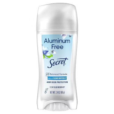 Secret Clear Solid Deodorant - Waterlily Scent - Aluminum-Free 2.4oz | Target