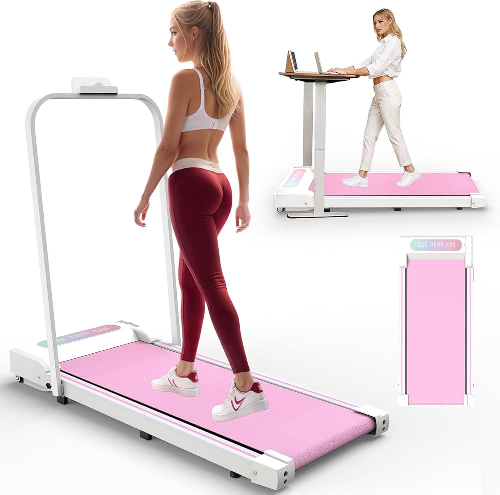 Walking Pad Treadmill with Handle, 265LBS Under Desk Folding Treadmill for Home/Office, 2.5HP Tre... | Amazon (US)