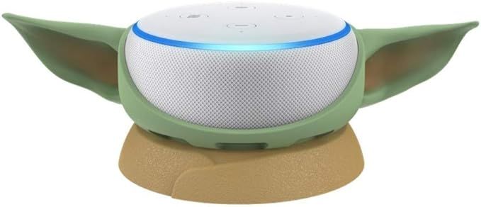 Echo Dot (3rd Gen) Sandstone with Mandalorian The Child stand | Amazon (US)