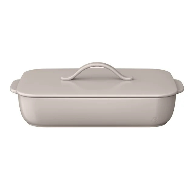 Beautiful 9”x13” Covered Stoneware Baker, Porcini Taupe by Drew Barrymore | Walmart (US)