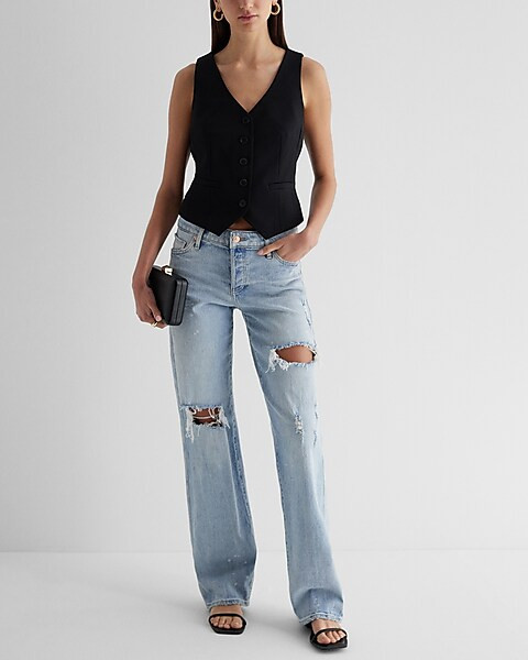 Editor Five Button Blazer Vest | Express