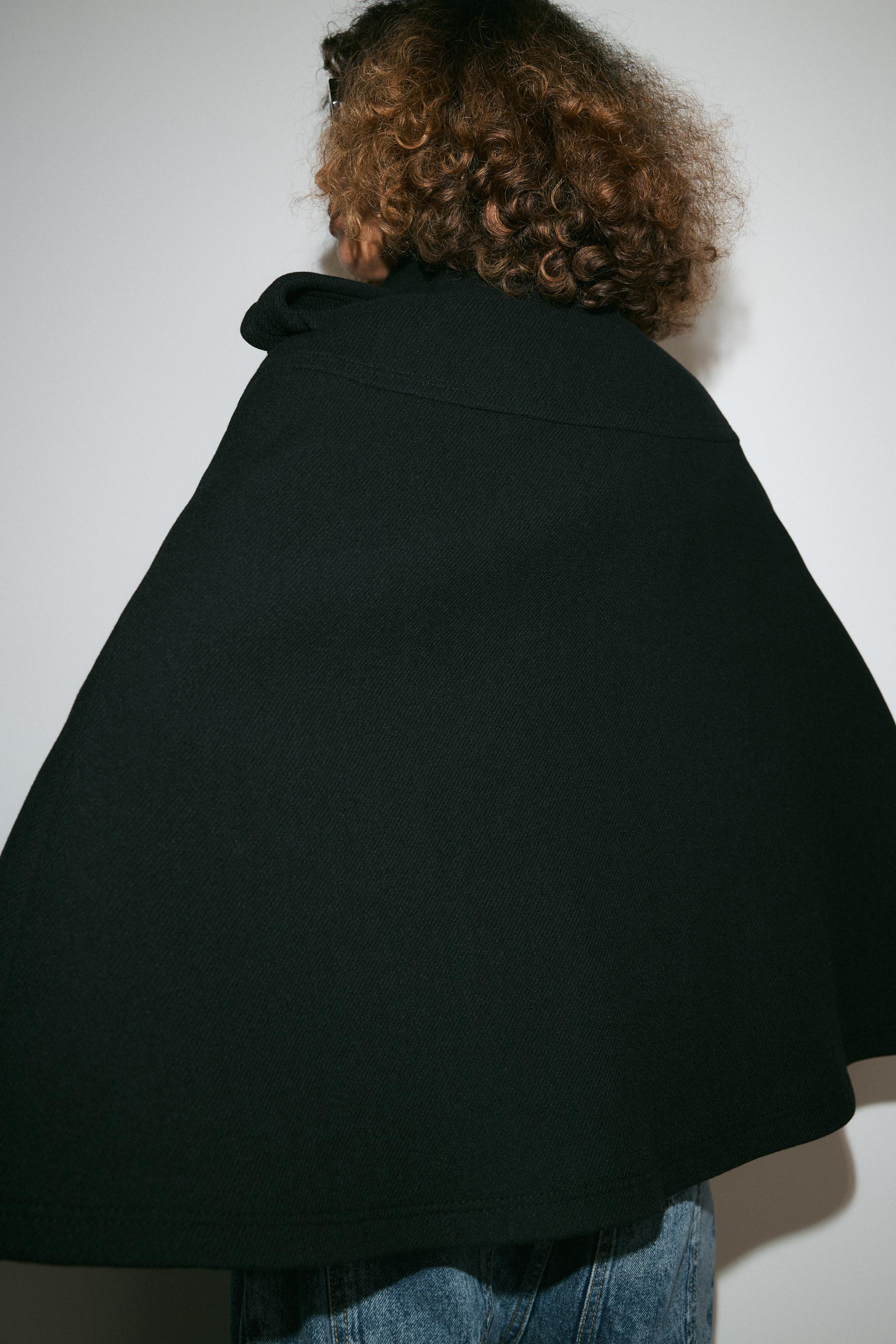 WOOL BLEND CAPE WITH METAL BUTTONS ZW COLLECTION | Zara US