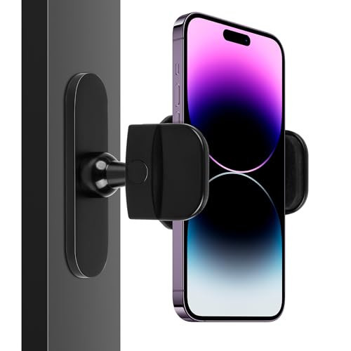 WiwiIron Magnetic Phone Holder for Gym, Portable Gym Magnetic Phone Holder, 360 Degree Adjustable, Compatible with 4.7-6.5’’ Smartphones (Black) | Amazon (US)