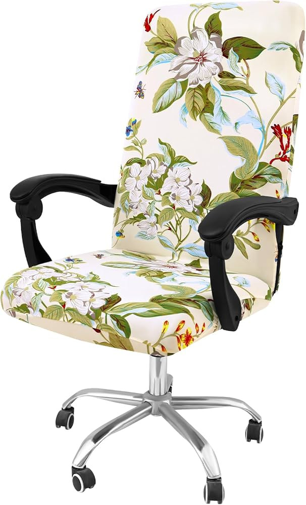 Smiry Stretch Printed Office Computer Chair Covers, Universal Desk Rotating Chair Slipcovers Remo... | Amazon (US)